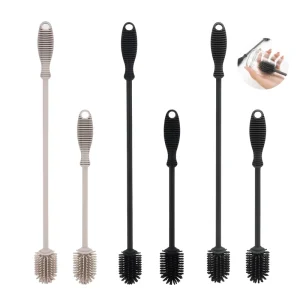 Food Grade Silicone Long Handle Squeegee Cleaning Brush for Baby and Sports Bottles Smaller Diameter Openings