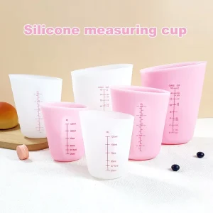 Food-Grade Silicone Measuring Cups Colorful Kitchen Baking Tools