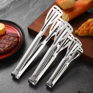 Food Grade Stainless Steel Serving Tongs 7 9 12 14 Inch Cooking Barbecue Grilling Kitchen Buffet Tongs