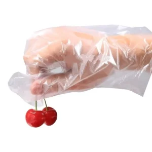 Food Grade Waterproof Soft Disposable Folded Transparent PE Gloves Oil Proof European Certification Standards for Home Kitchen