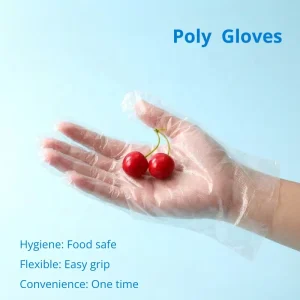 Food Prep Polyethylene Hand Safe Gloves HDPE Poly Waterproof Kitchen Disposable Gloves Tranasparent