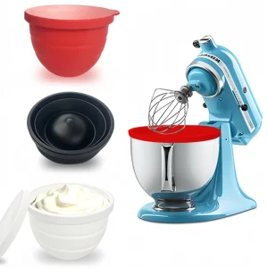 Food grade Silicone Mixing Bowl Liner For Tilt Head 5 Quart Vertical Kitchen Mixer Non Stick Baking Liner