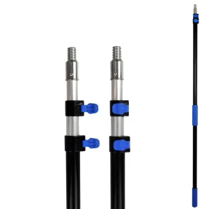 For Aluminum Extendable Three Sections Telescopic Stick with Long Handle 1.2m Length Tube Lock for Household Cleaning