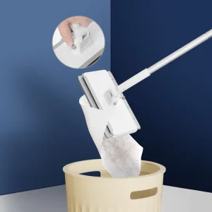 For CLeanhome Dry Wet Disposable Flat Mop Refill Set Multi Surface Floor Sweeping Kit Dust Mop Cleaning for Home Office