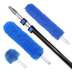 For Eco-Friendly Duster with Telescopic Handle and 3.6m Aluminium Alloy Extension Pole Microfiber Cleaning Suit