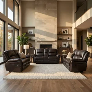 Frank Furniture Hot Selling High Grade 3+2+1 Recliner Sofa Set Convertible Cooling Features for Living Room Furniture