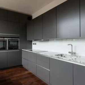 Free Design New Arrivals Contemporary Kitchen Kitchen Cabinet Small Black Island Waterfall Designs for Kitchen