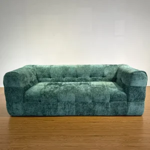 French Marshmallow Cloud Vacuum Compressed Chenille Straight Sofa Modern Minimalist Design for Small Apartment Living Fabric