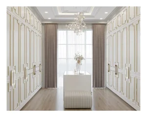 French Style Solid Wood Storage Wardrobe for Bedroom or Hotel