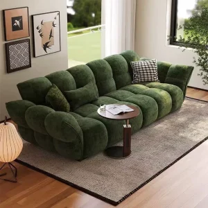 French light luxury modern simple Internet celebrity lily sofa living room small household straight home chenille fabric sofa