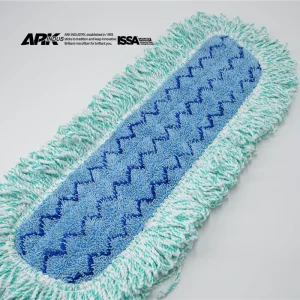 Fringed Microfiber Scrubb Wet Hook and Loop Industrial Mop Pad Cloth Mophead Refill Dust Mop with Fringe