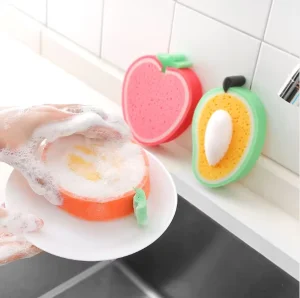 Fruit Thickened Sponge Scouring Pad Cleaning Cloth
