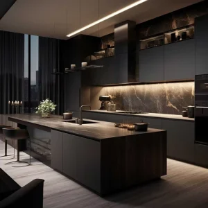 Full Kitchen Cabinet Set with Island
