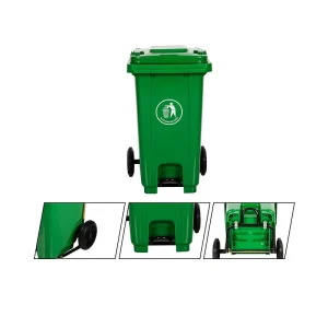 Full Size 120 240 360 660 1100 Liters Outdoor Recycle Dustbin Trash Can Plastic Waste Bin Garbage Can With Wheels and Foot Pedal