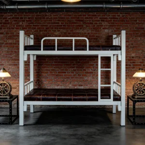 Full-Size Heavy-Duty Metal Bunk Bed for School Dormitories