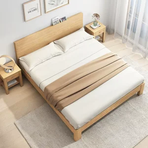 GCON King Size Wooden Bed Modern Wood Bed Room Furniture Set