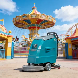 GIYO X6 Electric Walk Behind Industrial Vacuum Integrated Adaptive Squeegee Workshop Floor Scrubber