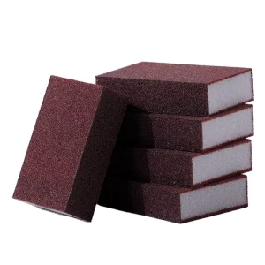 GMFDD Rectangle Emery Sponge Brown Black Bulk Pack High Absorption Multi Purpose Kitchen Cleaning Brush Rust Removal