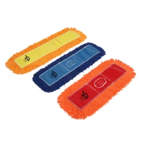 GRS BSCI Factory Customized Flat Dust Cotton Mop with Aluminum Alloy Mop Stick for Easing Cleaning