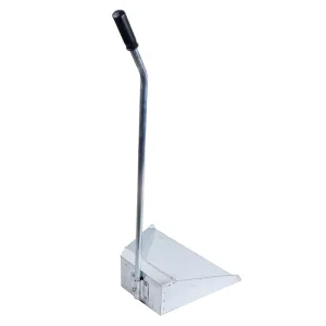Galvanized Steel Dustpan with Long Handle Plastic Broom Head for Indoor Household Use in Kitchen Bathroom Office