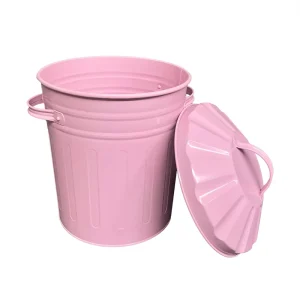 Galvanized Steel Waste Bin Kitchen Bin Street Waste Bin
