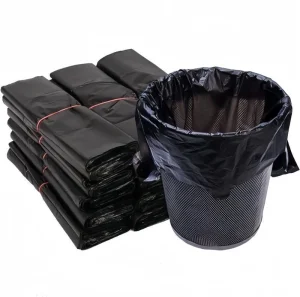 Garbage Bag Household Daily Use Hand held Thick Black Plastic Bag for Office Use