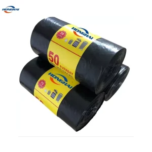 Garbage Bags Manufacturer Black Trash Bags on Roll High Capacity Household Garbage Bags Offset Printing Bags for Household Use