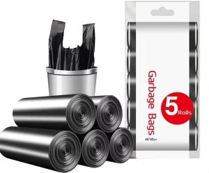Garbage Bags with Handlees Black Trash Bag for Kitchen Bedroom Livingroom Bathroom