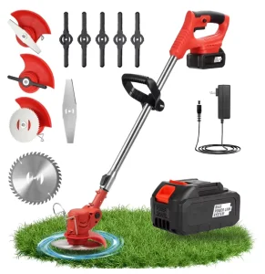Garden Tools Grass Trimmer Electric Battery Powered Lawn Mower Brush Cutter Weed Wacker Battery Power String Trimmer