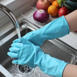 General Purpose Natural Latex Free Protectioncleanroom Laundry Labor Rubber with Cotton Material Inside Working Gloves