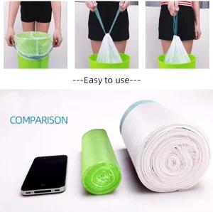 Genuine 100L Hand Pouch Vest Household Liner Ldpe Big Garbage/Trash on Roll Trash Plastic Garbage Bag