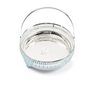 German Silver Metal Gift Basket Custom Color Logo for Home Kitchen Wedding and Christmas