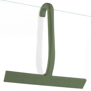 Glass Doors Shower Squeegee Stainless Steel Core Silicone Blade Window Wiper Bathroom Window Squeegee with Hook