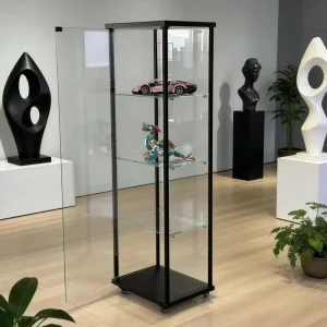 Glass Living Room Display Cabinet with Large Capacity