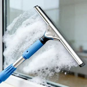 Glass Window Cleaning Factory Direct Custom 14 Inch Stainless Steel Shower Window Squeegee Long Handle