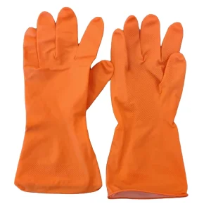 Gloves Long Sleeve Yellow Custom Logo Custom Color Custom Package Diamond Grip Comfort Kitchen Cleaning Latex Household Rubber