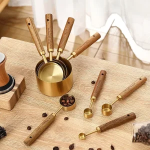 Gold 1.25 ml Custom Long Handle Stainless Steel 60ml Measuring Cup Spoon 1PCS Gold Measuring Scoop Baking Tools for Coffee