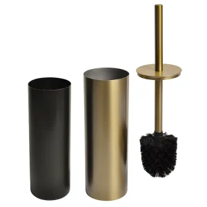 Gold Bathroom Accessories Metal Stainless Steel 304 Handle Toilet Scrube Holder Toilet Bowl Brush