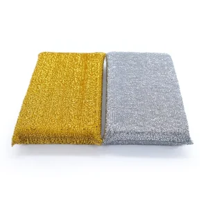 Gold Silver Color Multi purpose Reusable Dish Cleaning Sponge Scrubber Scouring Pad for Kitchen