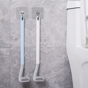 Golf Toilet Brush Household Toilet Long Handle Soft Rubber Toilet Brush Wall type Punch free Cleaning Brush