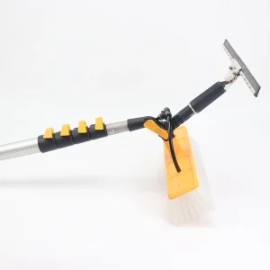 Good Quality Solar Panel Cleaning Brush with Aluminium Alloy Telescopic Rod Highly Efficient Dry Water Cleaning