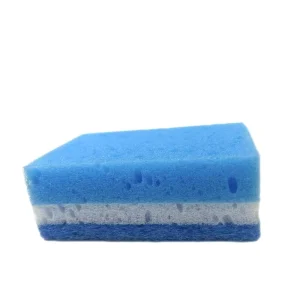 Green And Yellow Kitchen Sponge Double sided Cleaning Scrubber Cleaning Sponge