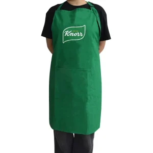 Green Color European Style Kitchen Aprons Bib Cooking Apron Washable Custom Embroidery Print Logo Chest DSX Brand Model