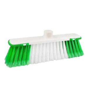 Green Quality Assured Plastic Household Cleaning Broom for Kitchen Home Outdoor Use Dustpan Included
