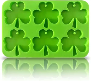 Green Shamrock Clover Silicone Earring and Resin Pendant Molds with Hole