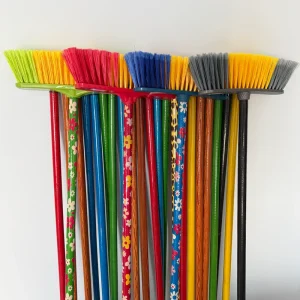 GuiKe High Quality Household Floor Cleaning Sweeper Thickened Plastic Mop Head with Soft Durable Wooden Handle Easy Home