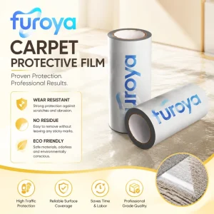 HDPE Greaseproof Stretch Film for Temporary Indoor Floor and Carpet Protection with Surface Care