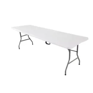 HDPE Outdoor Furniture Plastic Folding Table 8 ft for 6-8 People Garden Meetings Parties and Rentals