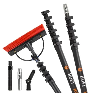 HOFI Adjustable Carbon Fiber Pool Telescopic Pole Swim Spa Vacuum Handle Cue Cleaning Pole Pool Cue Stick with Comfortable