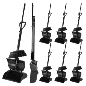 HQ0806 Black Industrial Broom Easy Sweeping Broom and Dustpan Set for Home